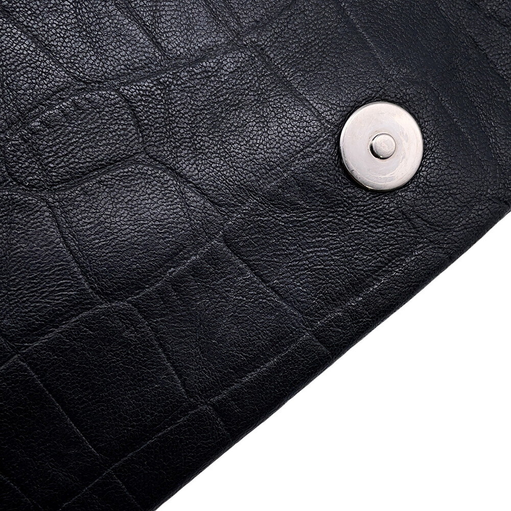 Saint Laurent Paris Shoulder Bag West Hollywood Embossed Leather Black - Picture 10 of 12